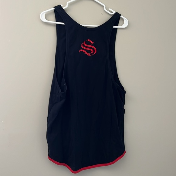 Strong Lift Wear Black Tank Top with Red Accents - Picture 2 of 3